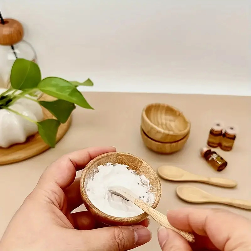 Skincare Ingredients Checker - Zestaw misek bambusowych do mieszania maseczek,