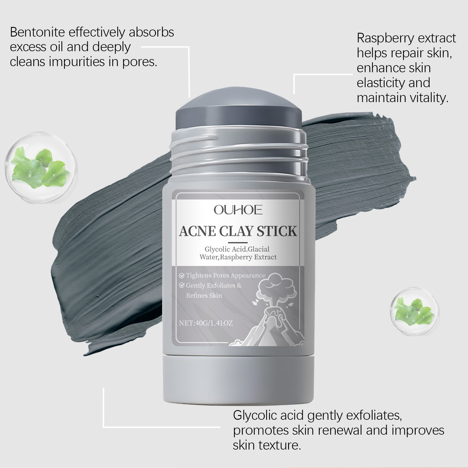 Oczyszczanie porów maska ​​gli – Bentonite Clay Mask recenzja i cena